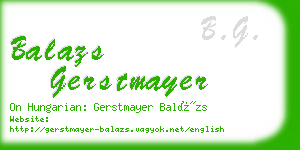 balazs gerstmayer business card